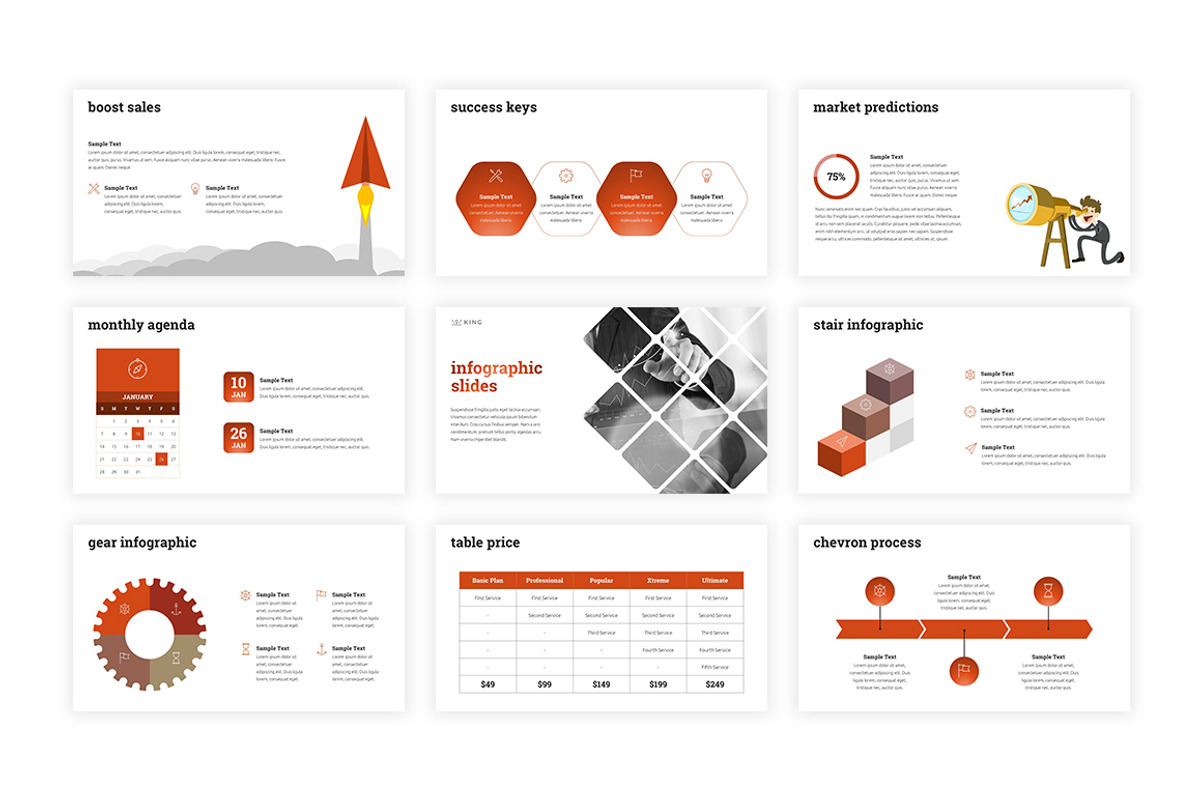 King - PowerPoint Template, a Presentation Template by everslide (Photo 6 of 9)