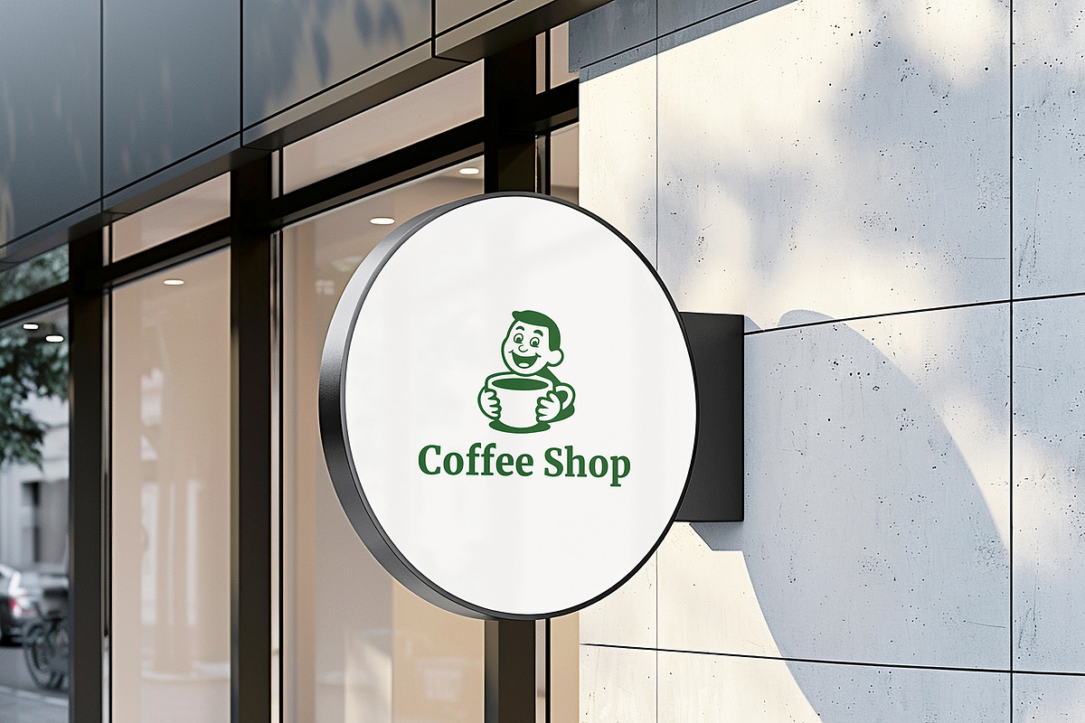 Cartoon Coffee Barista Logo, a Branding & Logo Template by HueNestify (Photo 2 of 2)