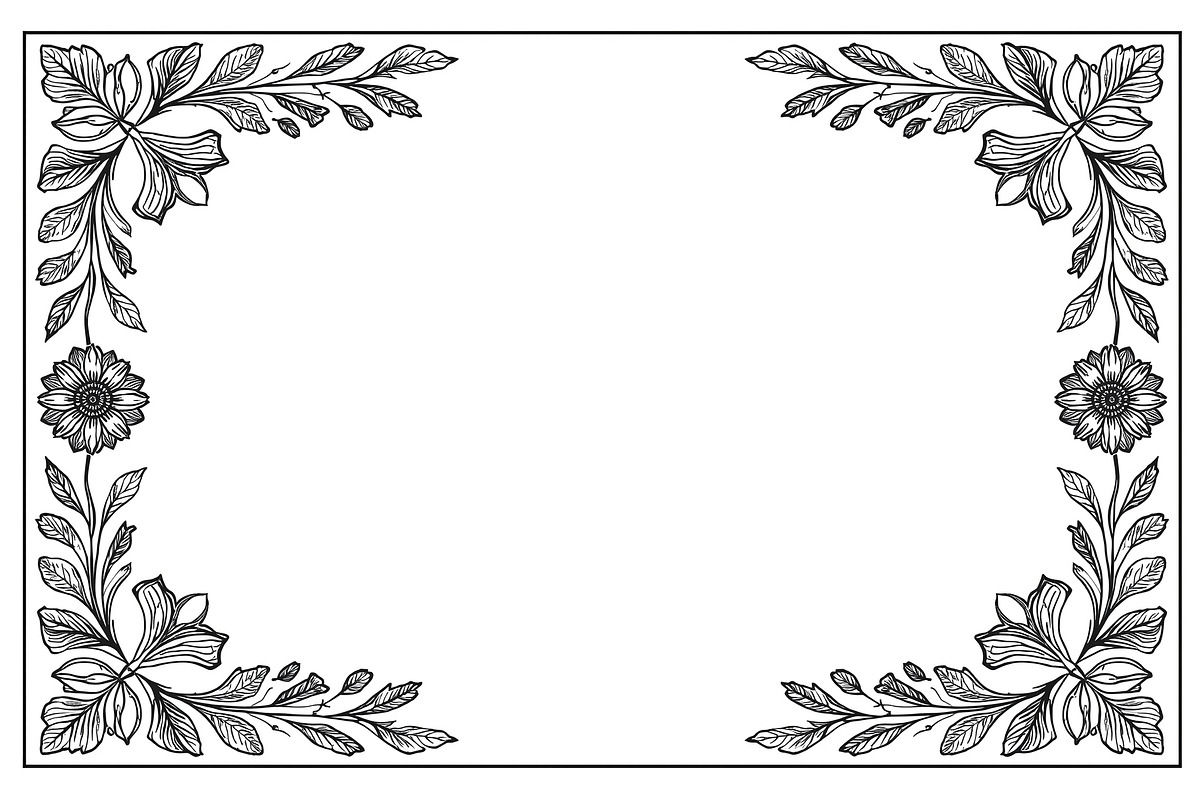 Floral Laser Cut Frame Set, an Illustration by jahid234 (Photo 2 of 9)