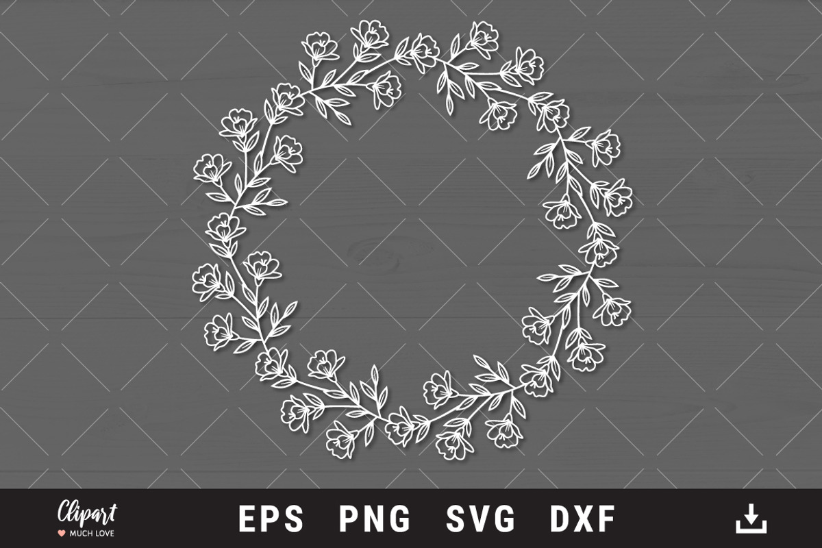 Floral wreath SVG, Wedding wreath, an Object Graphic by ClipartMuchLove (Photo 6 of 7)