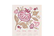 Pomegranate 2025 Calendar Printable, a Poster Template by Anis Illustration (Thumbnail 2 of 7)