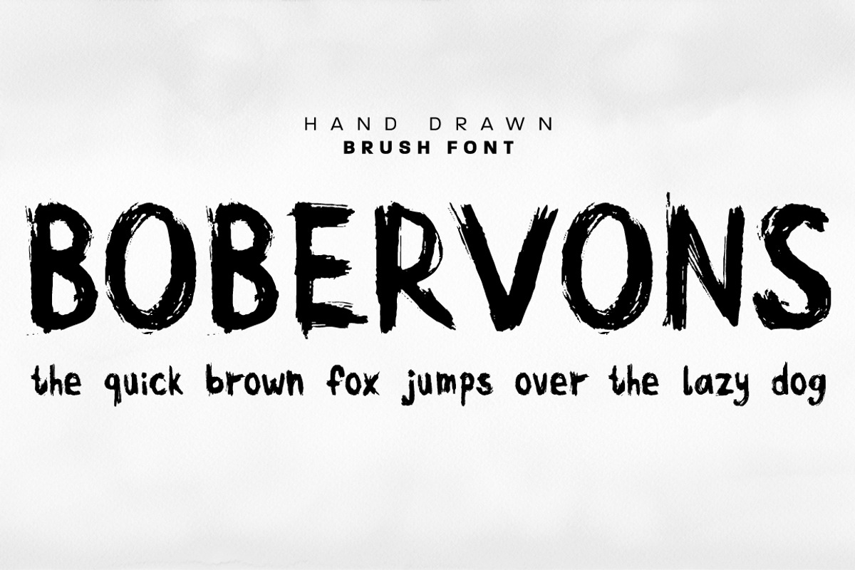 Bobervons hand drawn font preview 2