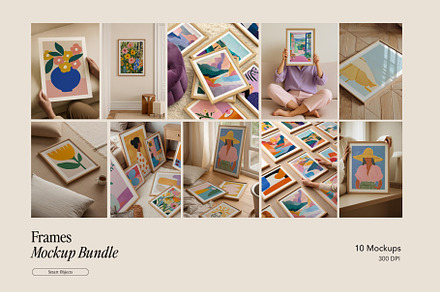 Frames Mockups Bundle - 10 Mockups