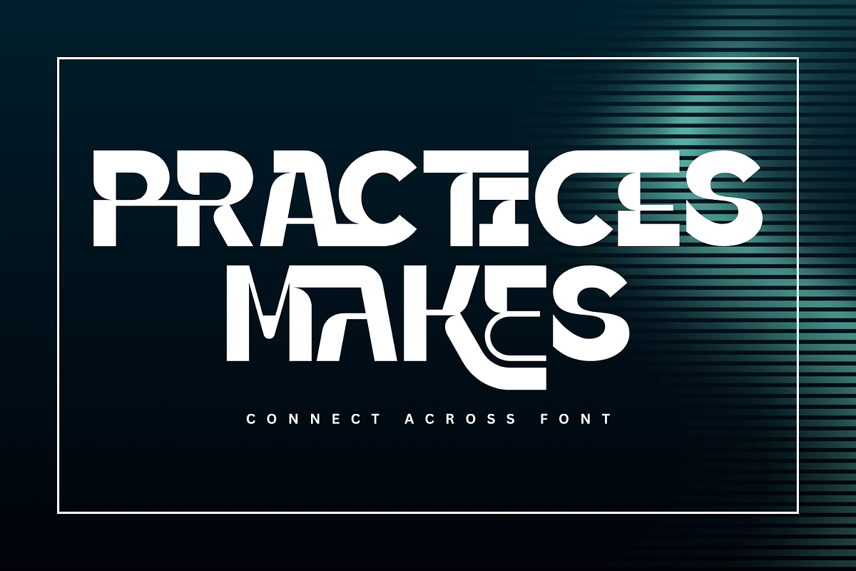 CONNECT ACROSS - GEOMETRIC FONT, a Sans Serif Font by 177Studio (Photo 6 of 8)