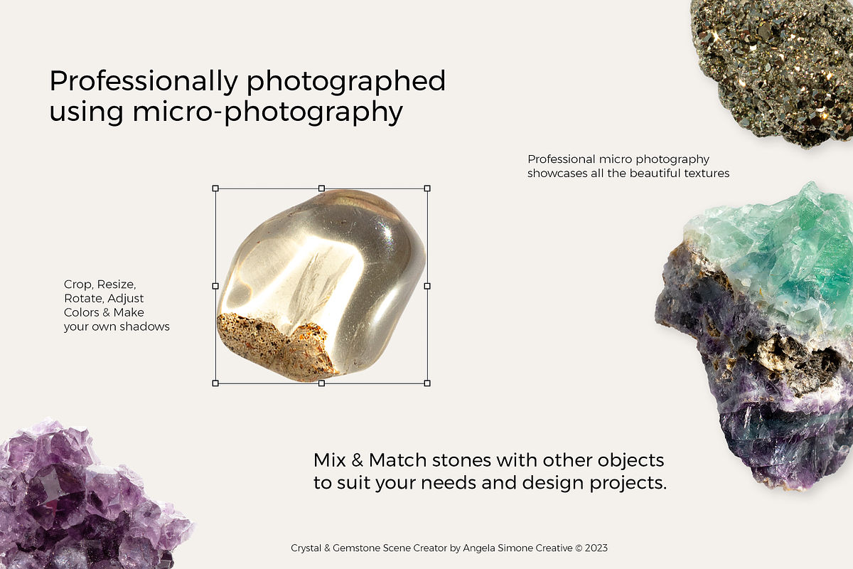 Crystal & Gemstone Mock Up Creator, a Product Mockup by angela simone creative (Photo 5 of 10)