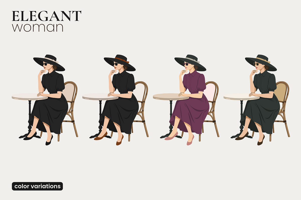 Elegant Women Illustrations, a Person Illustration by moja doodle (Photo 2 of 10)