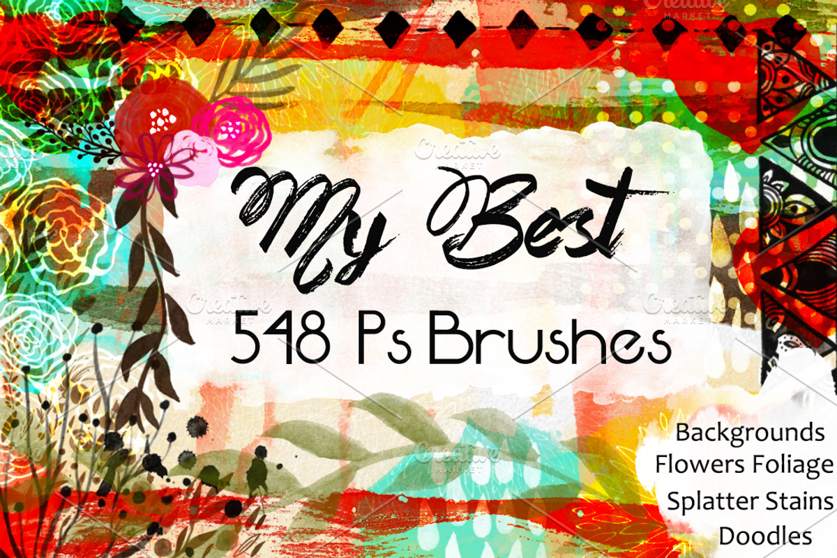 548 Photoshop Brushes Bundle CU, a Brush Add-On by Li Zamperini (Photo 1 of 3)