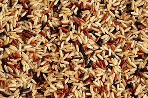 Organic Dry Asian Wild Rice, top view., a Food & Drink Photo by LiudmylaChuhunova