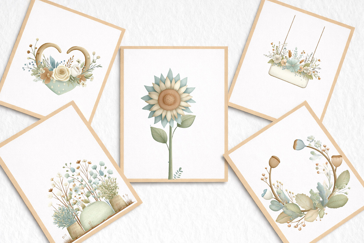 Cottagecore Frames Posters Clipart, an Illustration by DreamArtGraphic (Photo 4 of 8)