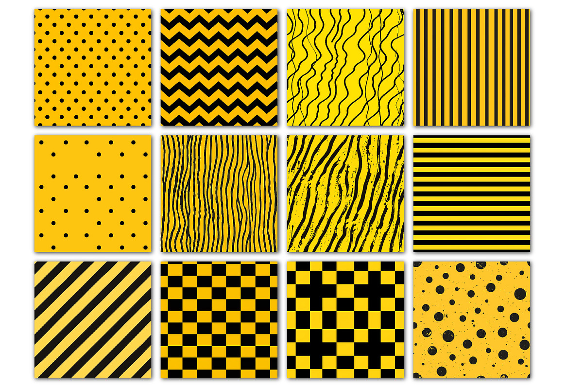 Abstract Yellow Seamless Patterns, a Pattern Graphic by Libby Wishes (Photo 2 of 3)