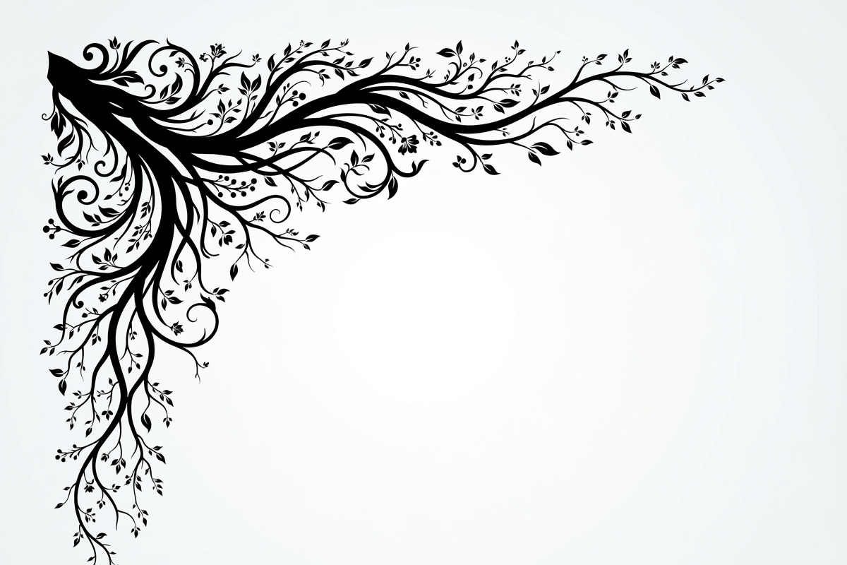 50 Tree Branch Corner Silhouette, a Decorative Illustration by Amazin_art (Photo 19 of 27)