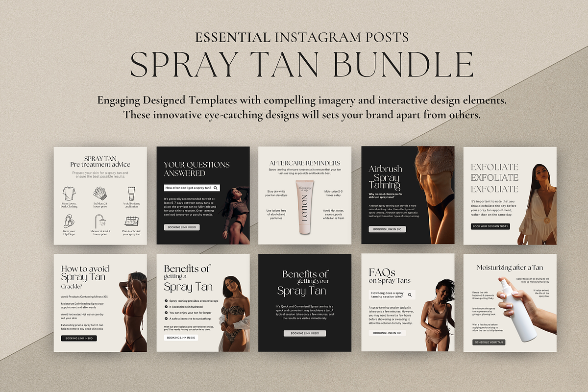 Spray Tanning Instagram Posts, a Social Media Template by Design Lush Studio (Photo 8 of 9)