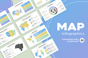 Map Infographic Templates Eps