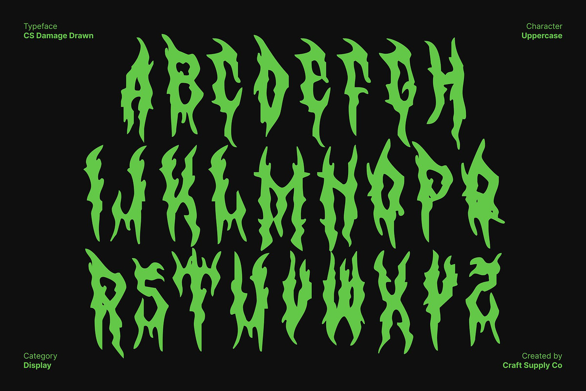 CS Damage Drawn, a Blackletter Font by Craft Supply Co. (Photo 8 of 8)