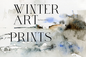 WINTER ART PRINTS - Watercolor