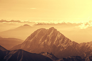 Mountain sunset stock photo containing beautiful and instagram