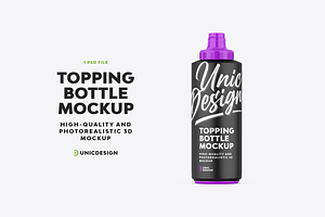 Topping Bottle Mockup, a Product Mockup by UnicDesign