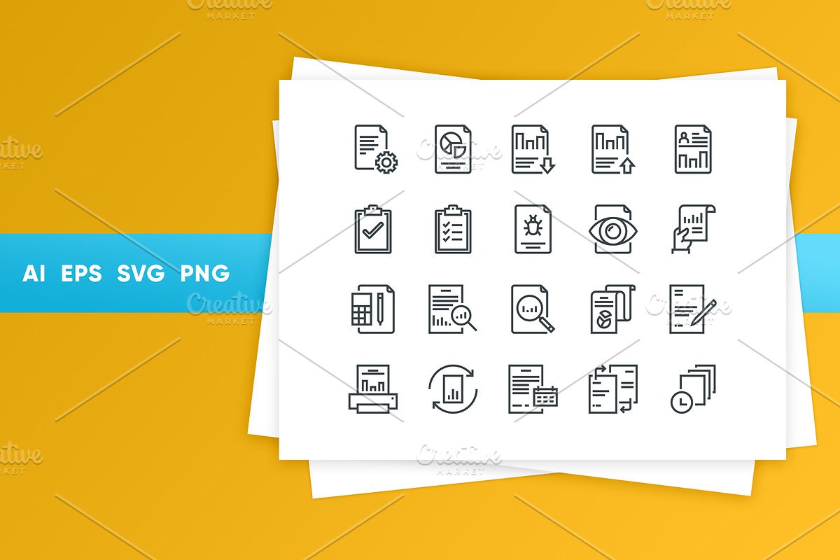 Document icons, an Outline Icon by I-RO (Photo 2 of 6)