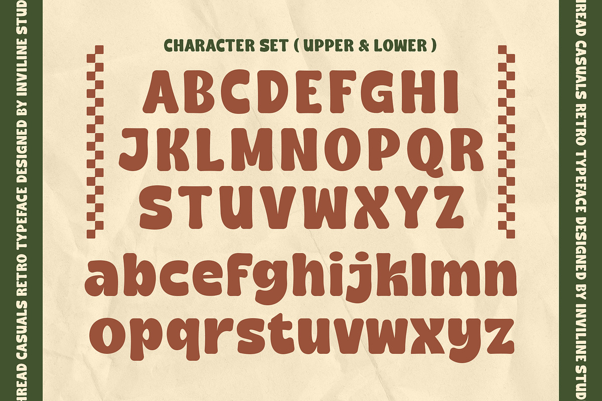 Thread Casuals - Retro Display Font, a Sans Serif Font by Inviline.co (Photo 2 of 10)
