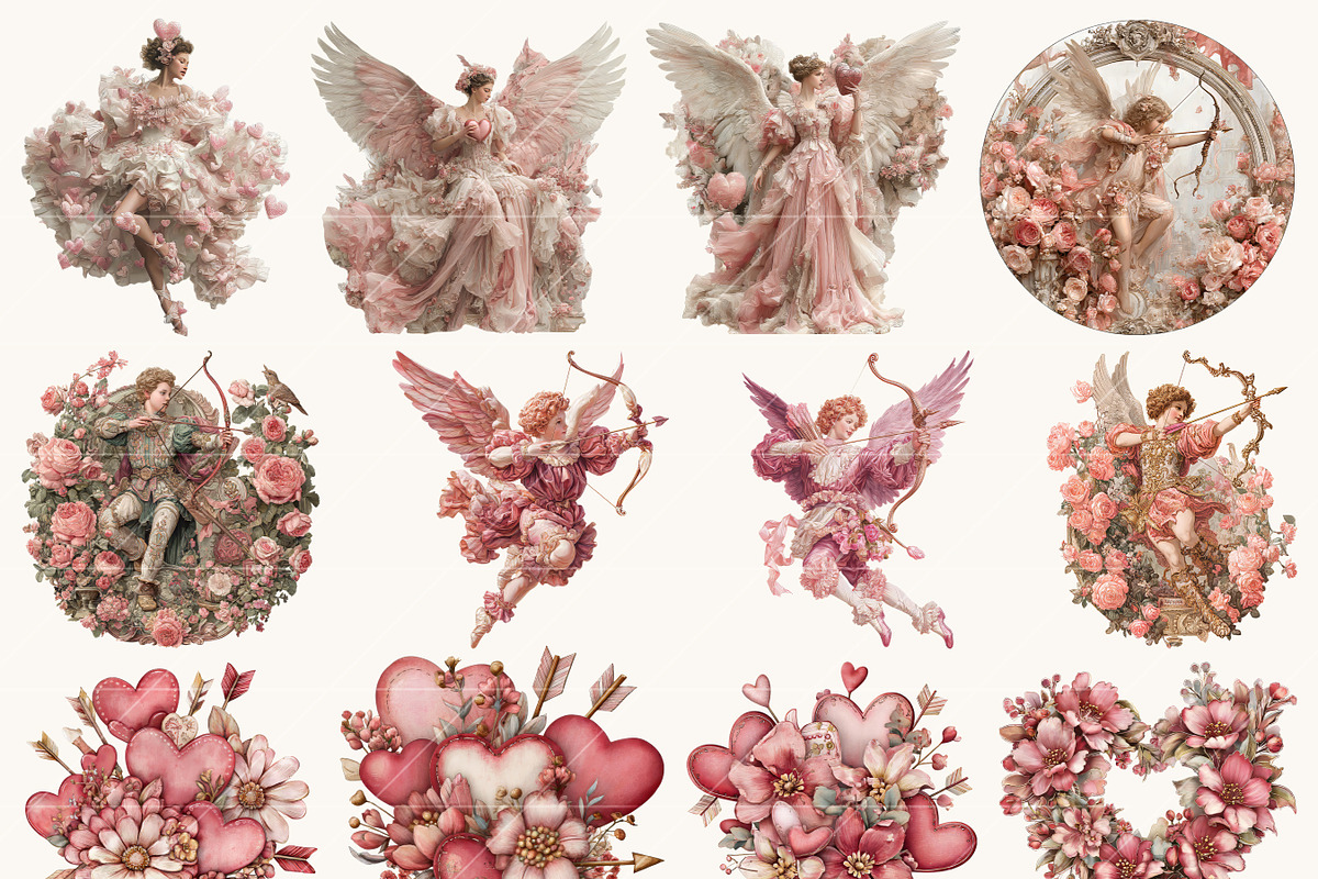 Modern Valentine Clipart Bundle, a Seasonal Illustration by BusyDaydesign (Photo 2 of 9)