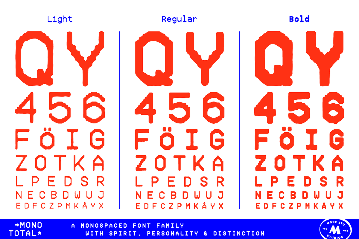 Mono Total–Monospaced Font Family, a Sans Serif Font by More Etc. Studios (Photo 8 of 15)