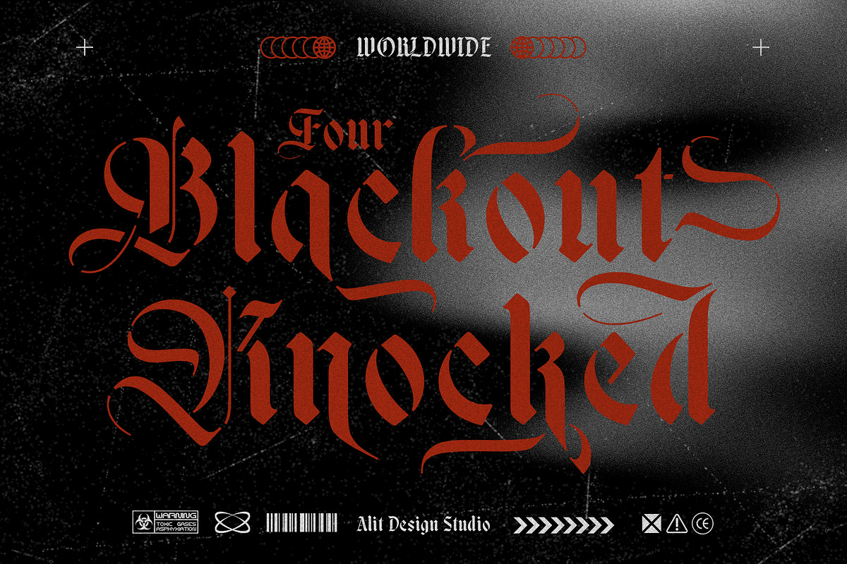 Black Nice Typeface, a Blackletter Font by alit design (Photo 3 of 17)