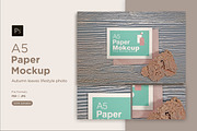 A5 Paper Mockups With Grunge stones, a Print Template by shahsoft (Thumbnail 1 of 3)