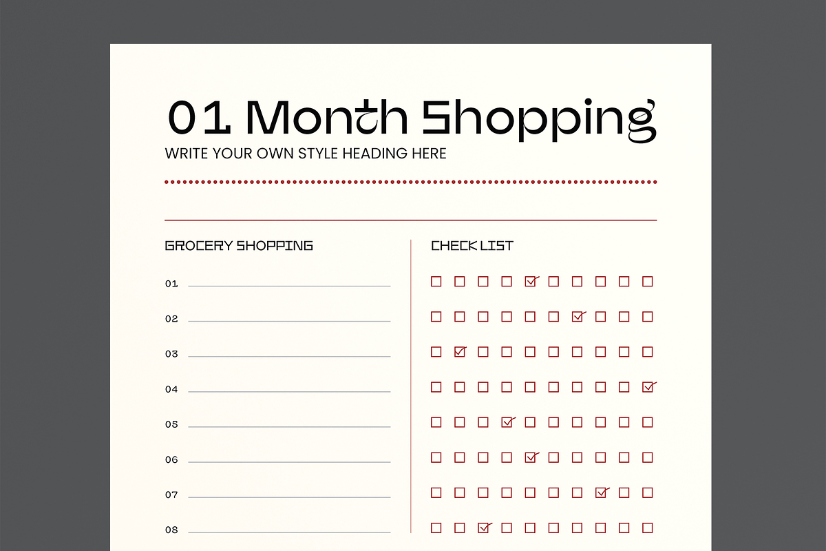 Modern Weekly Meal Planner Template, a Stationery Template by MightyDesign (Photo 4 of 8)