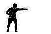 Rugby Player Silhouette Pack, an Illustration by Amazin_art (Thumbnail 14 of 31)