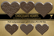 Chocolate Hearts Clipart, an Object Graphic by Julie Campbell (Thumbnail 1 of 4)