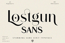 Lostgun Sans | Modern Typeface