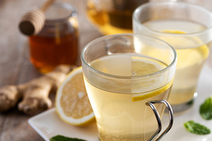 Ginger tea with honey and lemon in a cup., a Food & Drink Photo by etorres69