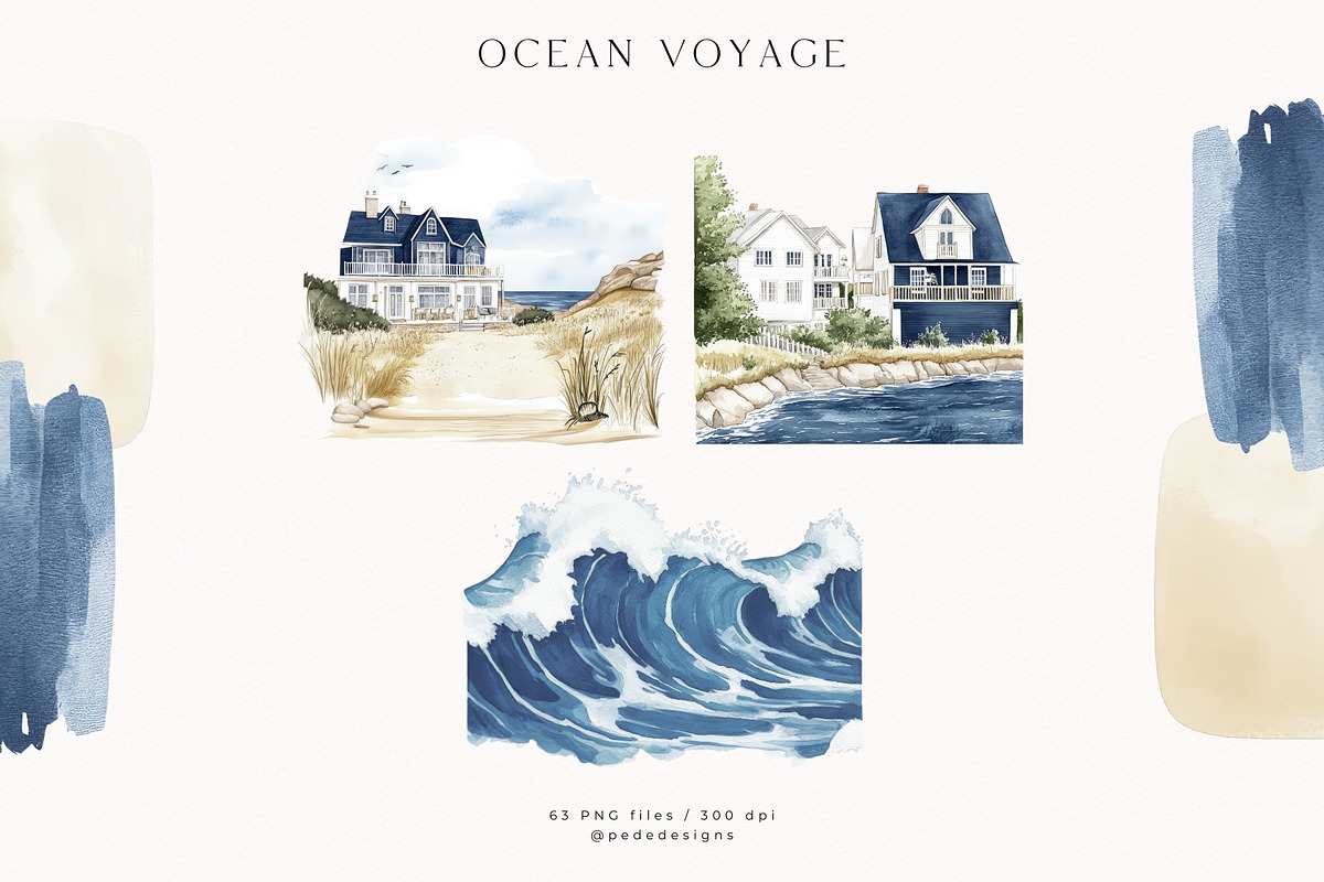 Ocean Voyage Collection, a Decorative Illustration by PeDe Designs (Photo 8 of 26)