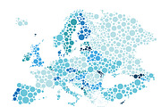 Map of Europe Bubbles design, an Education Illustration by asantosg (Thumbnail 2 of 2)