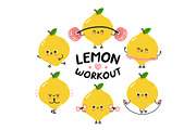Fruits Workout Characters Bundle, a Food Illustration by Slavko Kahovsky (Thumbnail 7 of 10)