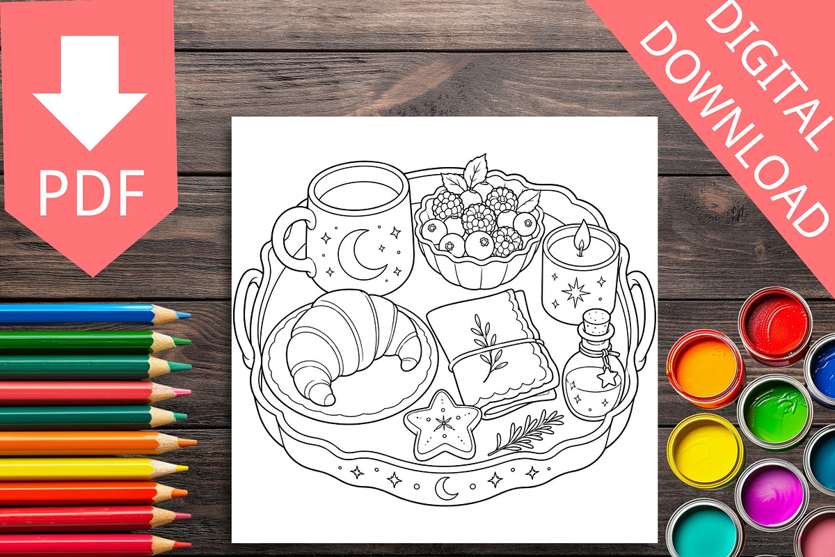 80 Cute Spooky Coloring Pages Bundle, a Brochure Template by LA Design (Photo 5 of 10)