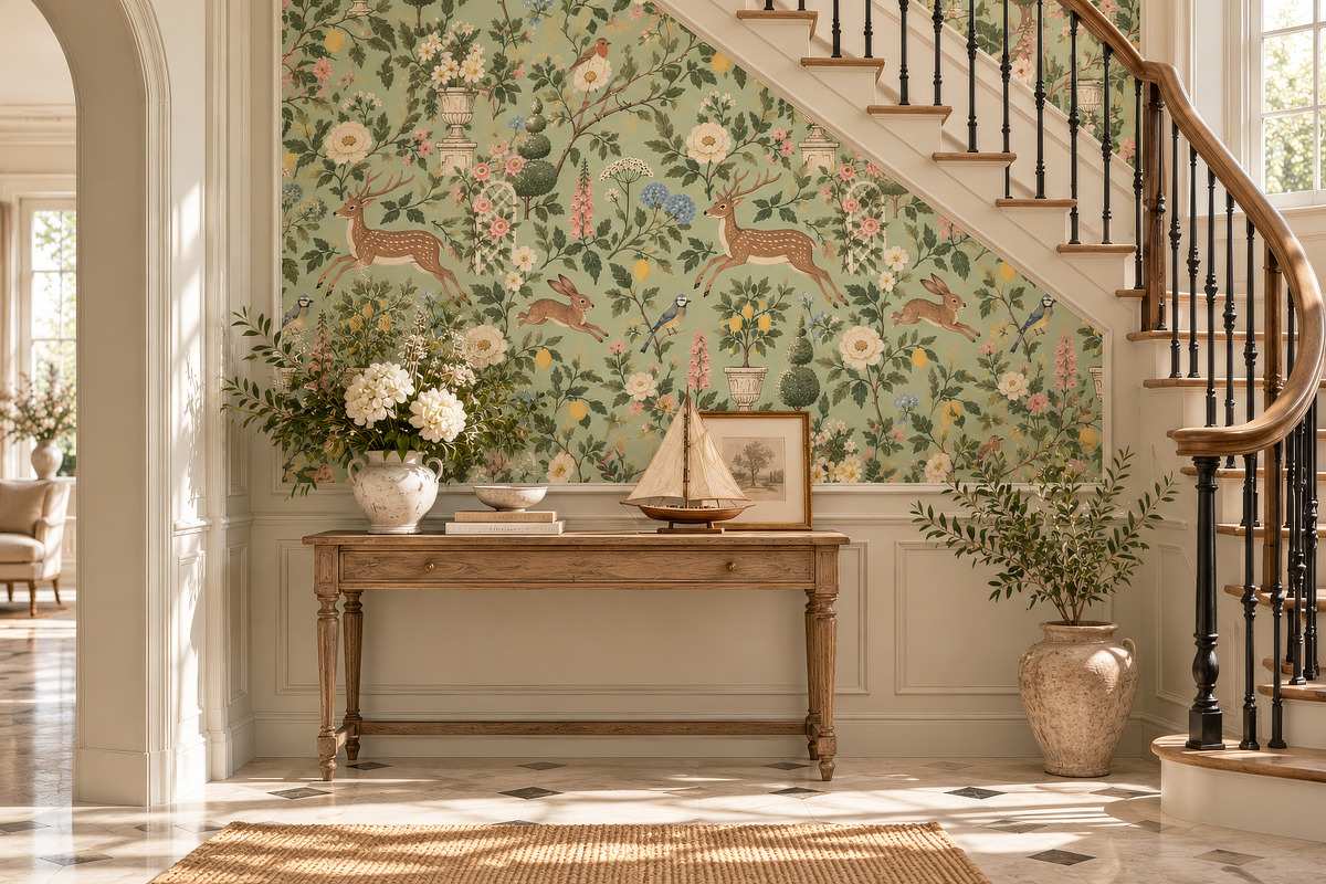 Enchanted Garden Seamless Wallpaper, a Wallpaper Graphic by by creative paper (Photo 6 of 15)