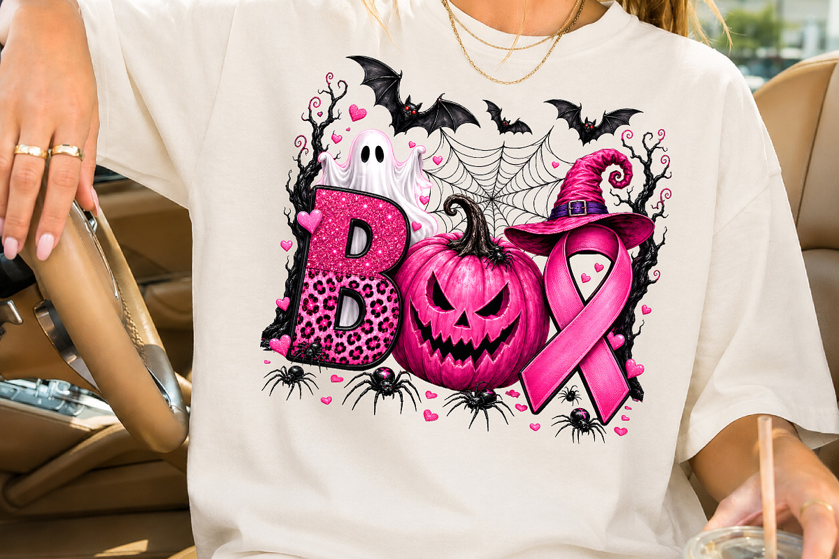 Breast Cancer Awareness Pink Ghost, a Seasonal Illustration by Rose Art (Photo 2 of 5)