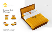 Double Bed Mockup Set, a Household Mockup by Country4k (Thumbnail 1 of 4)