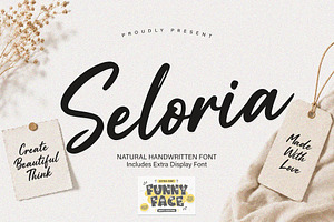 Seloria with extra, a Script Font by cocodesign