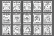 60 Happy Hedgehog Coloring Pages, an Animal Illustration by Blue Digital Studio (Thumbnail 4 of 5)