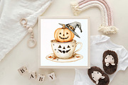 Whimsical Halloween Coffee Clipart, an Illustration by CraftArtStudio (Thumbnail 6 of 6)
