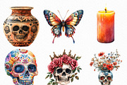 Day of the Dead Clipart Bundle, an Illustration by Craft Nest (Thumbnail 3 of 6)