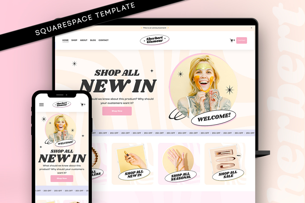 Beauty Squarespace 7.1 Ecommerce, a Squarespace Template by Template Twist Shop (Photo 1 of 10)