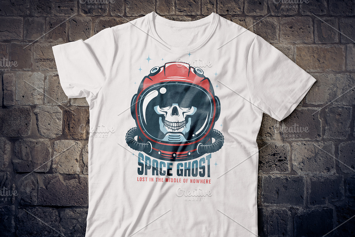 Space Ghost Astronaut Skull, a Branding & Logo Template by Agor2012 shop (Photo 3 of 7)