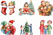 Christmas Family Clipart, an Illustration by Black Bird Studio (Thumbnail 3 of 6)