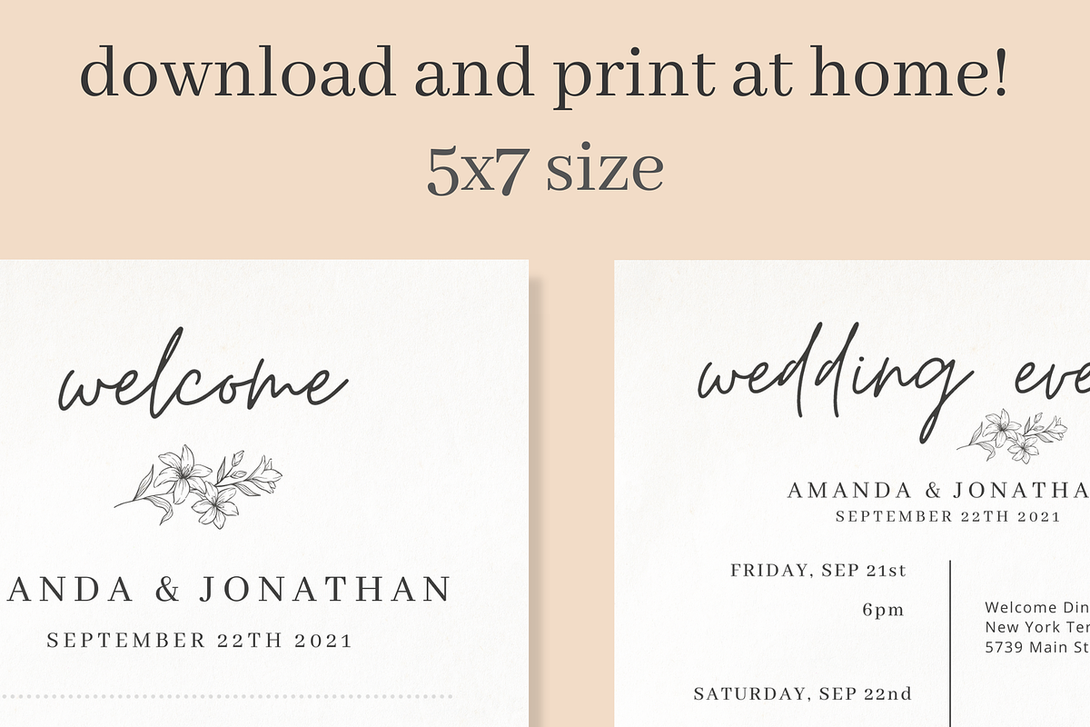 Minimal Wedding Invite Set, a Flyer Template by Minva Themes (Photo 3 of 5)