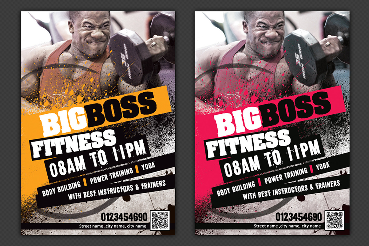 BigBoss Fitness Flyer Template, a Flyer Template by anchor_point_heshan (Photo 2 of 3)