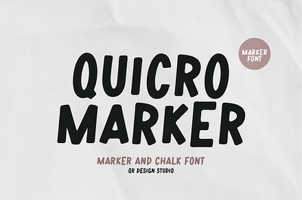Quicro Marker Font, a Sans Serif Font by QR Design Studio