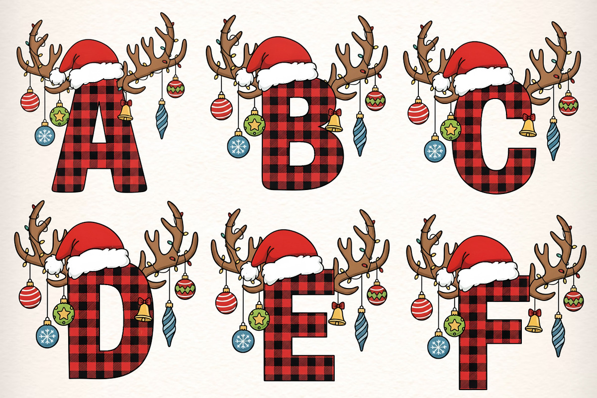 Christmas Alphabet Latter Bundle, an Illustration by Dream Creation (Photo 2 of 9)